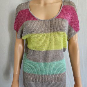 Demanding Women’s Cotton Blend Knitted Metallic Top